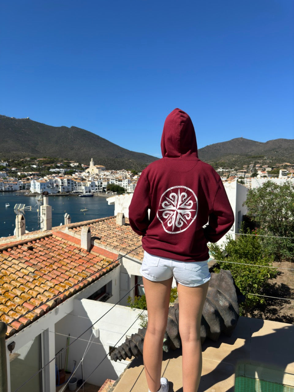 Sudadera con cremallera Rosa dels Vents Burgandy