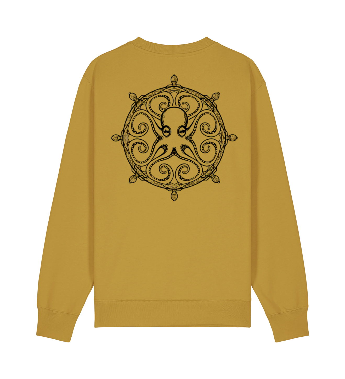 Sudadera sin capucha Ocre Timó algodón orgánico OKTOP