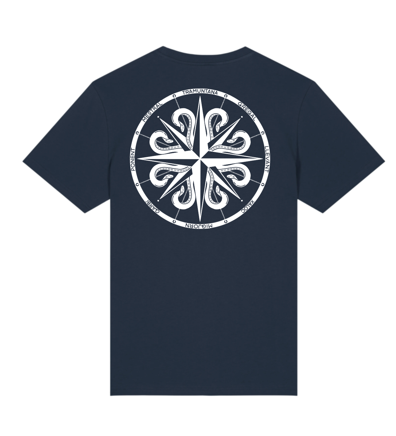 Camiseta Rosa dels Vents Oktop algodón orgánico Cadaqués