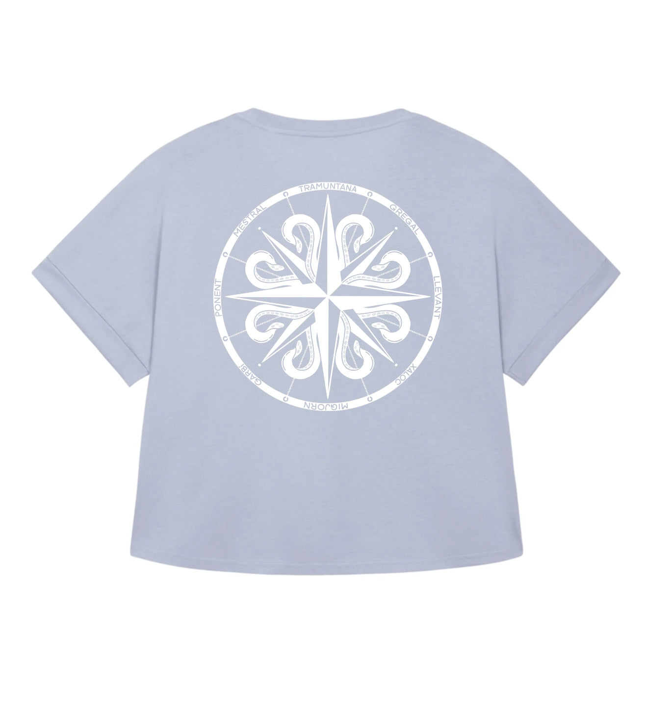 Camiseta Rosa dels Vents chica algodón orgánico OKTOP Cadaqués