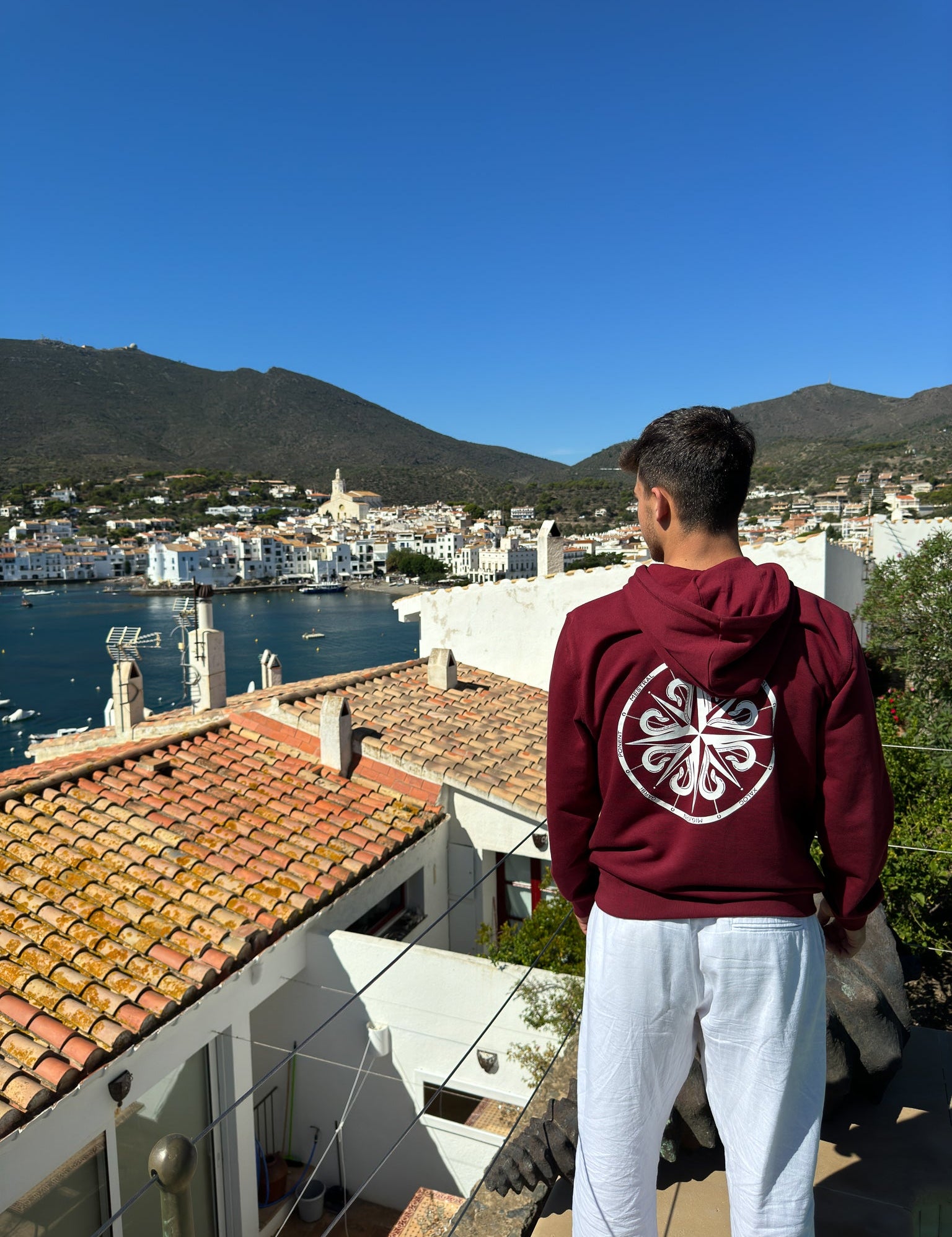Sudadera con cremallera RDV Burgandy