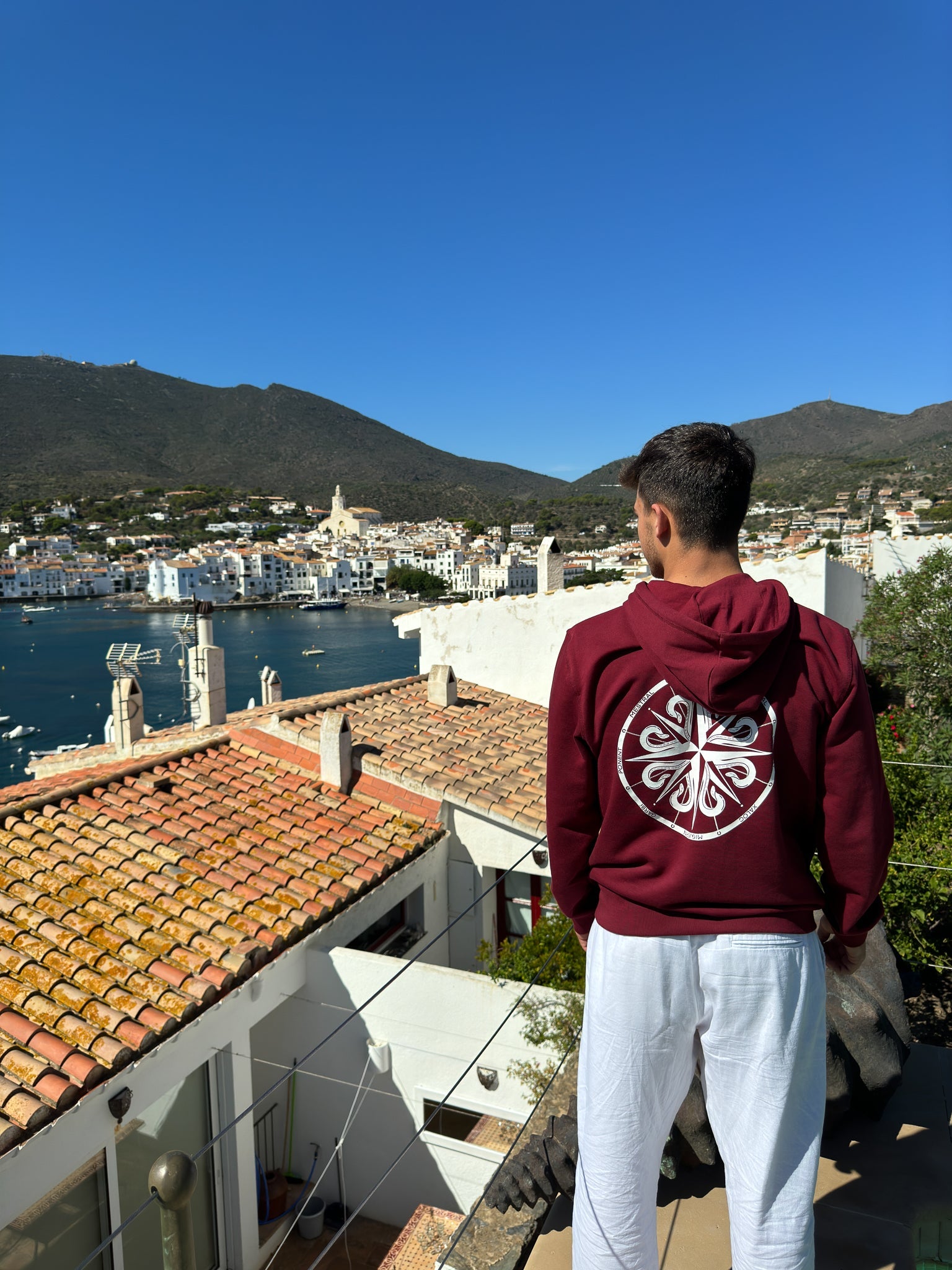 Sudadera con cremallera RDV Burgandy