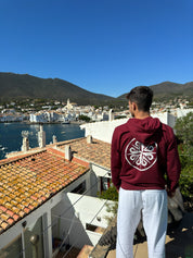 Sudadera con cremallera RDV Burgandy